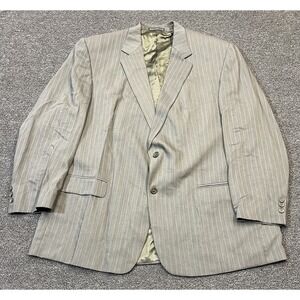 Botany 500 Blazer Jacket Mens Gray Pinstripe Formal Business Oxford Notch Lapel